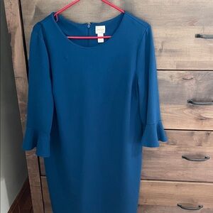 Chico's Blue Bell-Sleeve Shift Dress